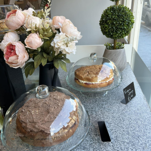 Cake with Fresh Flowers Image