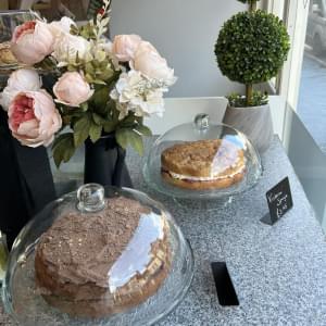 Cake with Fresh Flowers Image